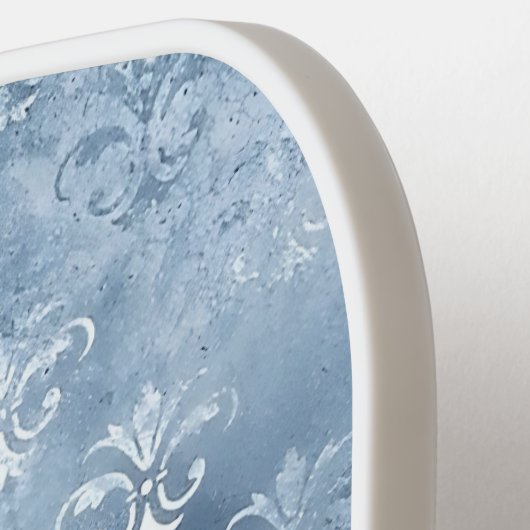 Elegant Fleur-de-Lis - Blauw Frans Pickleball Paddle (Links Detail)