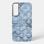 Elegant Fleur-de-Lis - Blauw Frans Samsung Galaxy Hoesje (Achterkant)