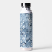 Elegant Fleur-de-Lis - Blauw Frans Waterfles (Links)