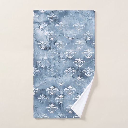 Elegant Fleur-de-Lis - Blue Sport Handdoek (Handdoek)