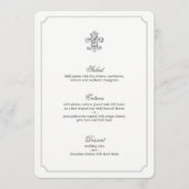 Elegant Fleur de Lis Bruiloft Menu 2 (Voorkant)