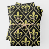 Elegant Fleur De Lis Design Inpakpapier Vel (In situ)