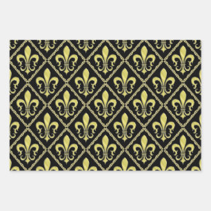 Elegant Fleur De Lis Design Inpakpapier Vel