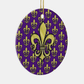 Elegant Fleur de Lis Design Ornament (Rechts)