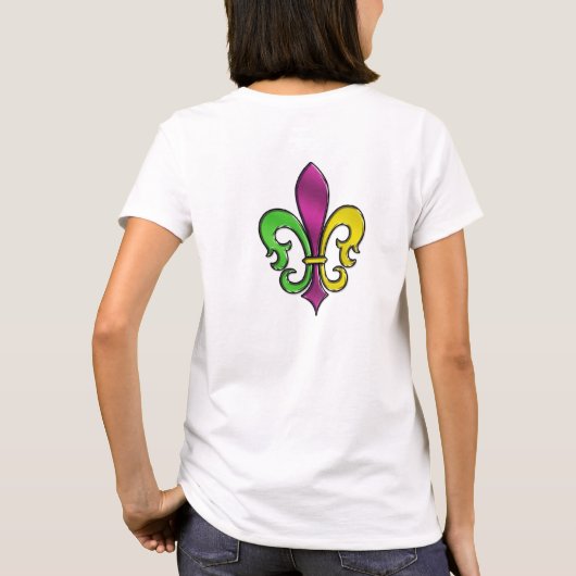 Elegant Fleur De Lis Design T-shirt (Achterkant)
