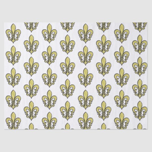 Elegant Fleur de Lis Design Tissue Paper Tissuepapier (Voorkant)
