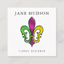 Elegant Fleur De Lis Design Vierkante Visitekaartje