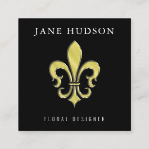 Elegant Fleur de Lis Design Visitekaartje