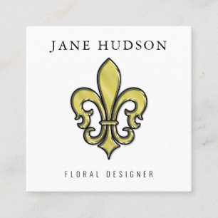 Elegant Fleur de Lis Design Visitekaartje