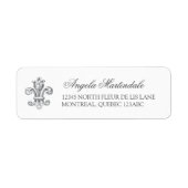 Elegant Fleur de Lis Etiket (Voorkant)