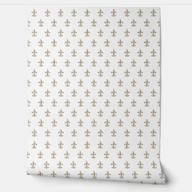 Elegant  Fleur de Lis Frans Goud Behang (Afrollen)