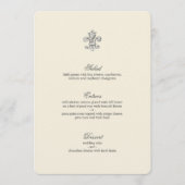 Elegant Fleur de Lis huwelijksmenu Menu (Voorkant)