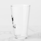 Elegant fleur de lis icon aangepast biercadeau glas (Links)