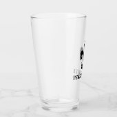 Elegant fleur de lis icon aangepast biercadeau glas (Rechts)