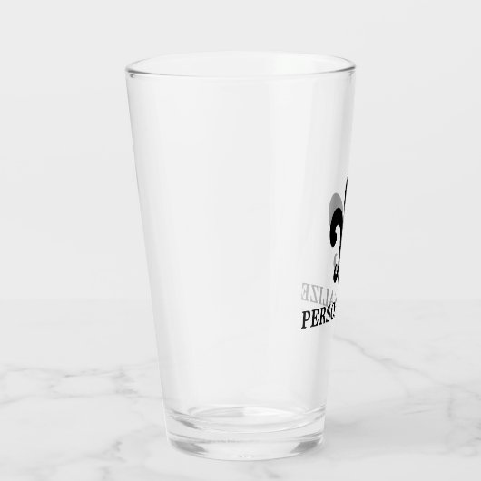 Elegant fleur de lis icon aangepast biercadeau glas (Rechts)