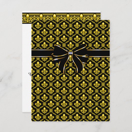 Elegant Fleur de Lis Kaart (Voorkant / Achterkant)