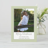 Elegant Fleur De Lis-kerstfotokaarten Feestdagenkaart (Staand voorkant)