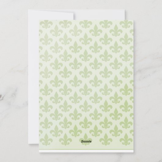 Elegant Fleur De Lis-kerstfotokaarten Feestdagenkaart (Achterkant)