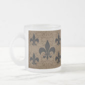 Elegant Fleur-De-Lis Matglas Koffiemok (Links)