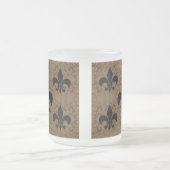 Elegant Fleur-De-Lis Matglas Koffiemok (Center)