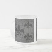 Elegant Fleur-De-Lis Matglas Koffiemok (Voorkant links)