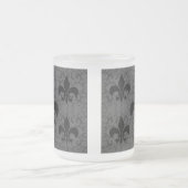 Elegant Fleur-De-Lis Matglas Koffiemok (Center)