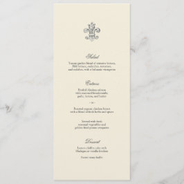 Elegant Fleur de Lis Menu