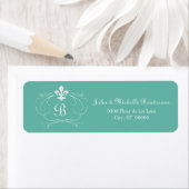 Elegant Fleur de Lis Monogram Etiket (Insitu)