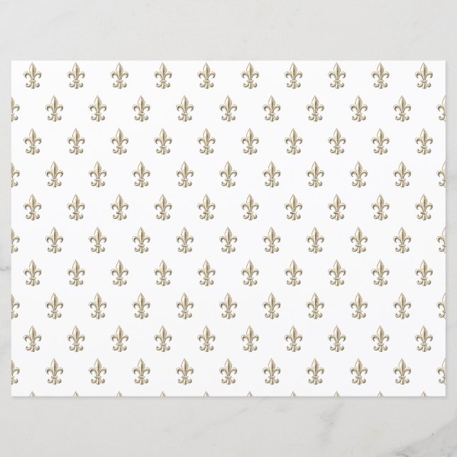 Elegant  Fleur de Lis-ontkoppelpapier (Voorkant)