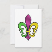 Elegant Fleur De Lis Ontwerp Bedankkaart (Voorkant)
