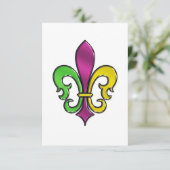 Elegant Fleur De Lis Ontwerp Bedankkaart (Staand voorkant)