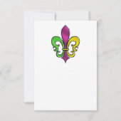 Elegant Fleur De Lis Ontwerp Bedankkaart (Achterkant)