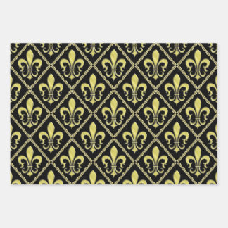 Elegant Fleur De Lis Ontwerp Inpakpapier Vel
