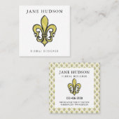 Elegant Fleur de Lis ontwerp visitekaartje (Voorkant / Achterkant)