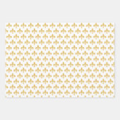 Elegant Fleur de Lis op Black Gray & White Inpakpapier Vel (Voorkant 3)
