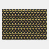 Elegant Fleur de Lis op Black Gray & White Inpakpapier Vel (Voorkant 2)
