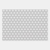 Elegant Fleur de Lis op Black Gray & White Inpakpapier Vel (Voorkant)