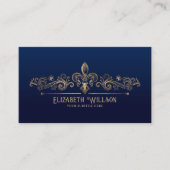 Elegant Fleur-de-lis-Ornament Visitekaartje (Voorkant)