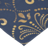 Elegant Fleur-de-lis patroon - Goud en diep blauw Tafelkleed (Gekanteld)