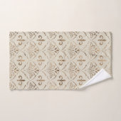 Elegant Fleur-de-lis patroon - pastelgoud Bad Handdoek (Handdoek)