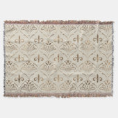 Elegant Fleur-de-lis patroon - pastelgoud Deken (Voorkant)