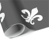 Elegant Fleur de lis patroon verpakkingspapier Cadeaupapier (Rol Hoek)