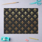 elegant Fleur De Lis-patroon zwarte gouden plaat Tissuepapier (Craft)