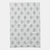 Elegant Fleur de Lis Pattern Theedoek (Verticaal)