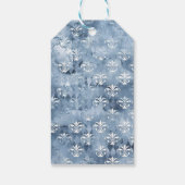 Elegant Fleur-de-Lis - Vintage Blue French  Cadeaulabel (Achterkant)