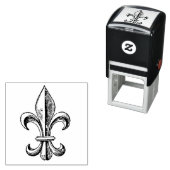 Elegant Fleur de Lis Zelfinktende Stempel (In situ)