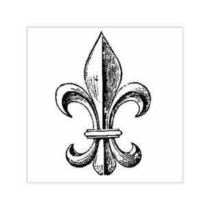 Elegant  Fleur de Lis Zelfinktende Stempel