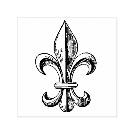 Elegant Fleur de Lis Zelfinktende Stempel (Design)