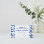 Elegant Fleur de Lys Executive Blue en White Visitekaartje (Staand voorkant)