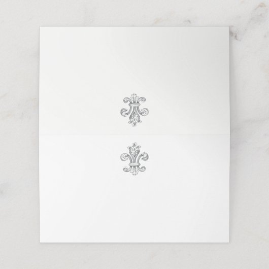 Elegant Fleur de Wedding 2 Plaatskaartje (Buitenkant ongevouwen)